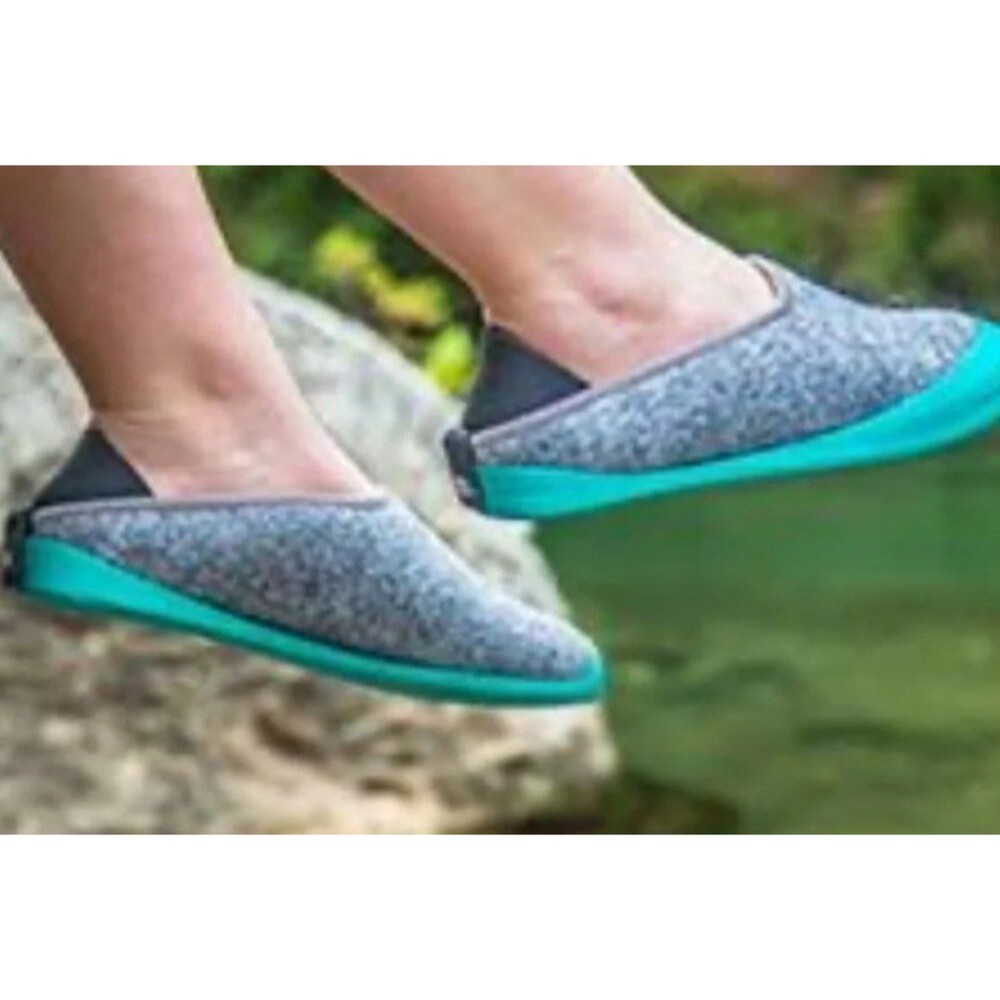 Mahabis Classic Gray Felt & Wool Detachable Slippers Women's EU 41 9.5 Mens 8